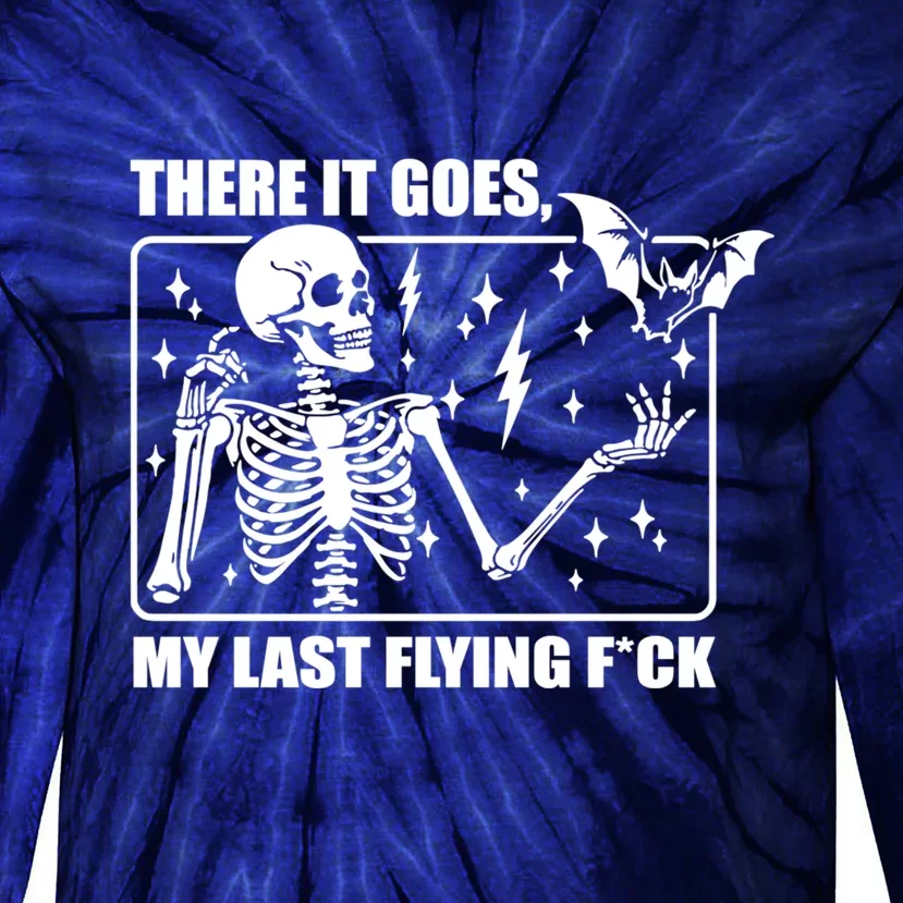 There It Goes My Last Flying Halloween Mom Tie-Dye Long Sleeve Shirt