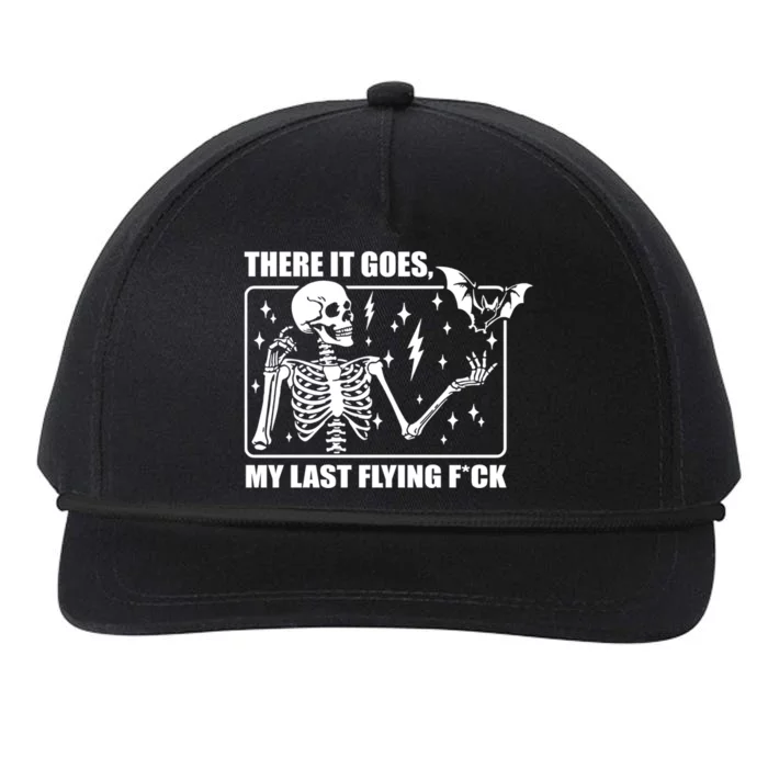 There It Goes My Last Flying F Halloween Skeleton Cute Gift Snapback Five-Panel Rope Hat