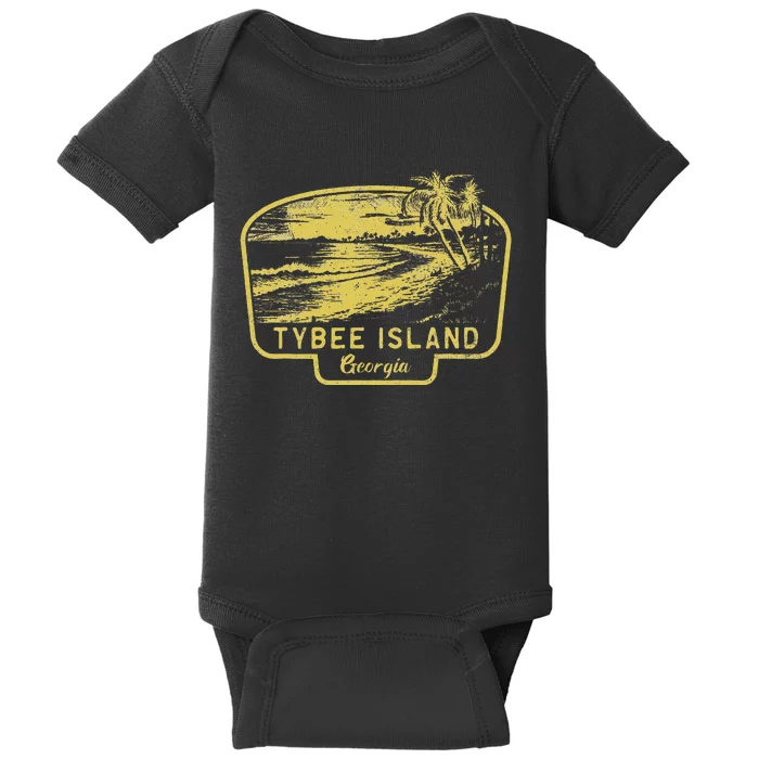 Tybee Island Georgia Beach Surf Vintage Baby Bodysuit