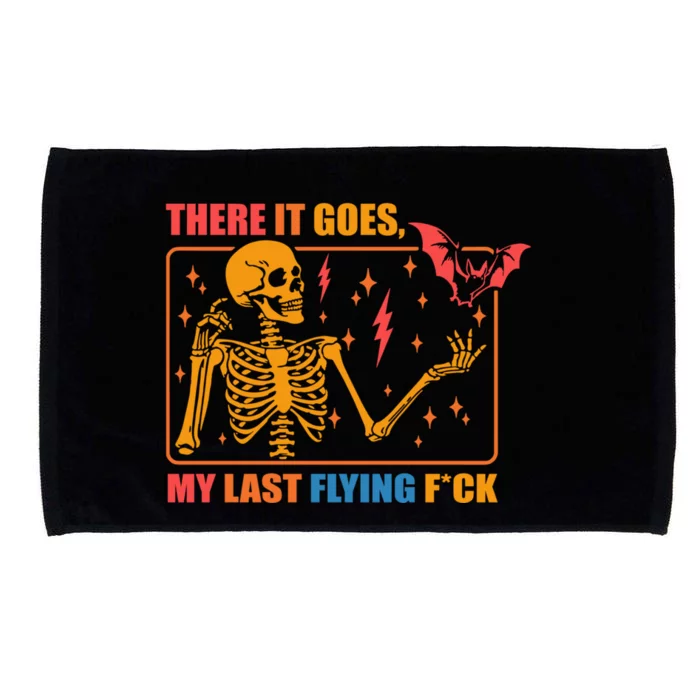 There It Goes My Last Flying F Halloween Mom Skeleton Bat Microfiber Hand Towel