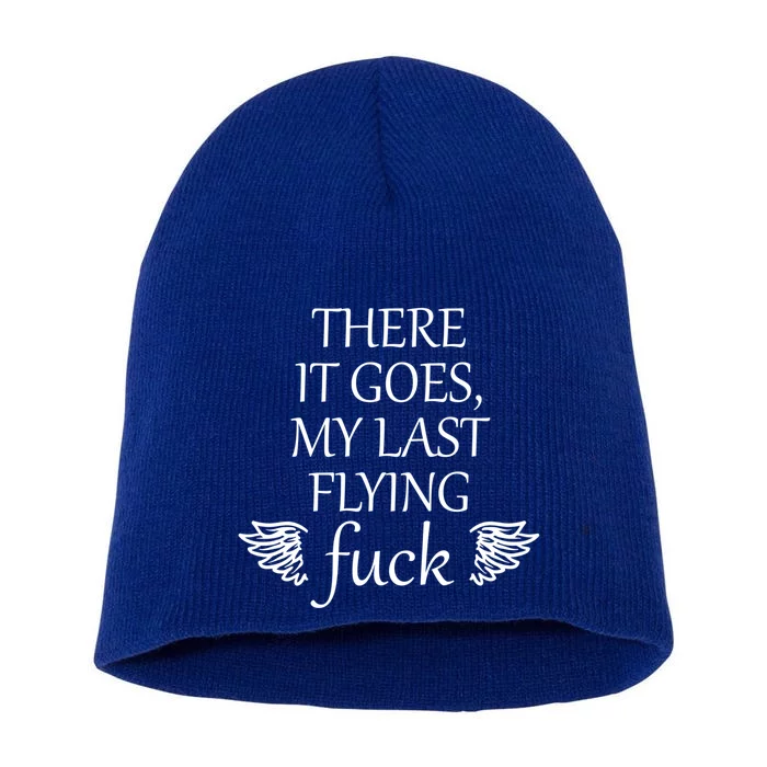 There It Goes My Last Flying Fuck Gift That Says The F Word Cute Gift Short Acrylic Beanie