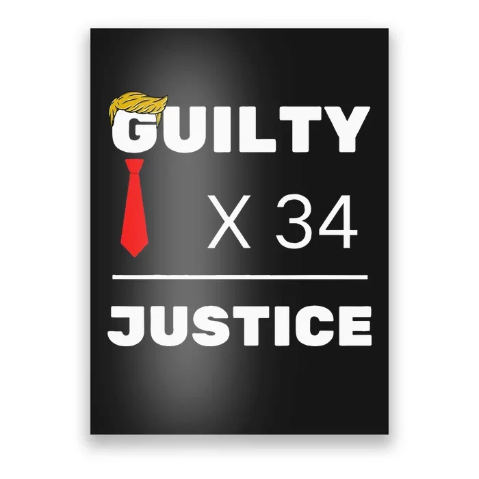 Trump Is Guilty Trump Is Guilty On 34 Counts Poster