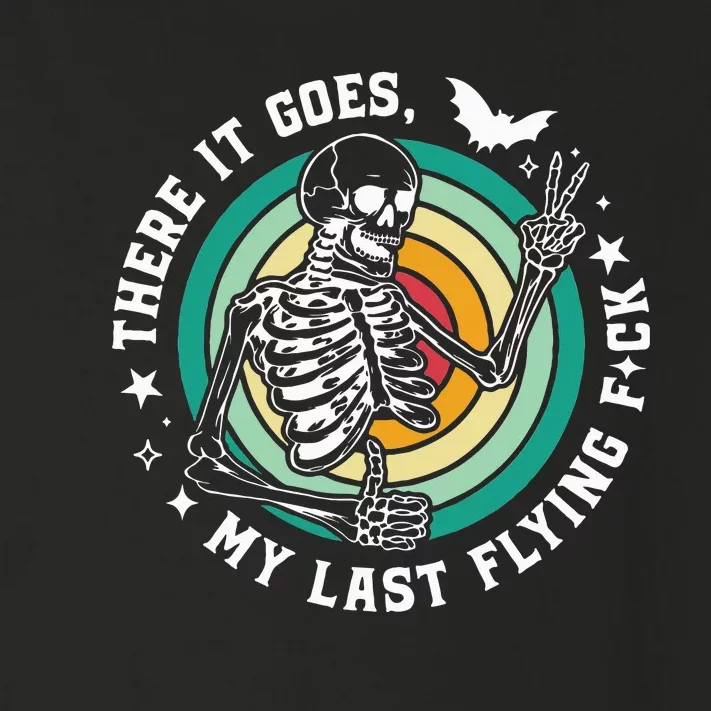 There It Goes My Last Flying F Halloween Mom Retro Skeleton Toddler Long Sleeve Shirt