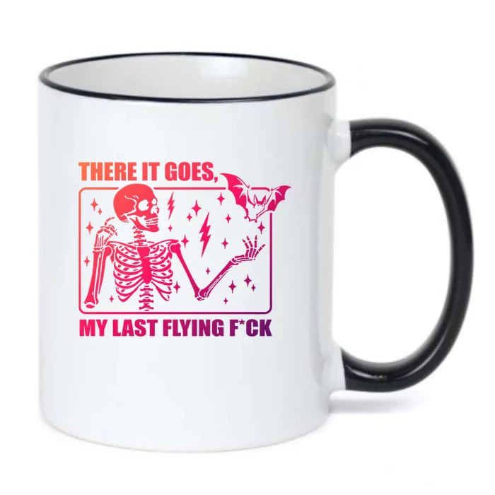 There It Goes My Last Flying F Halloween Skeleton Cute Gift Black Color Changing Mug