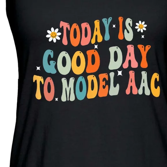 Today Is Good Days To Model AAC Groovy Speech Therapy Ladies Essential Flowy Tank