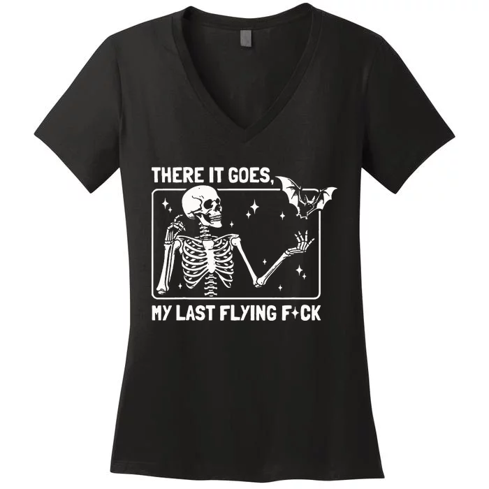 There It Goes My Last Flying Fck Women's V-Neck T-Shirt