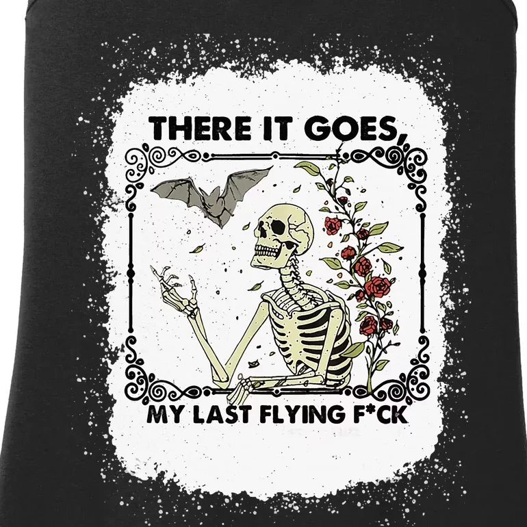 There It Goes My Last Flying F Halloween Skeleton Ladies Essential Tank