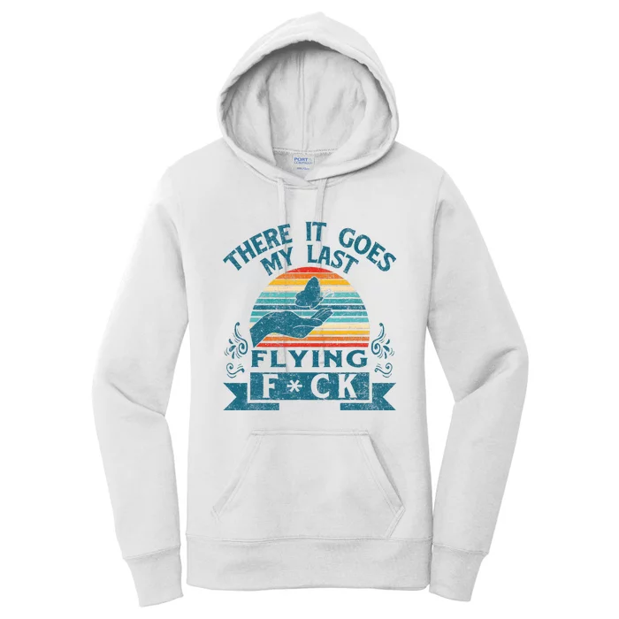 There It Goes My Last Flying Retro Halloween Women's Pullover Hoodie