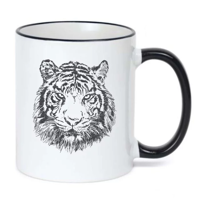 Tiger Cool Design Black Color Changing Mug