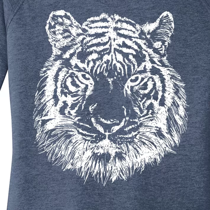 Tiger Cool Design Women's Perfect Tri Tunic Long Sleeve Shirt