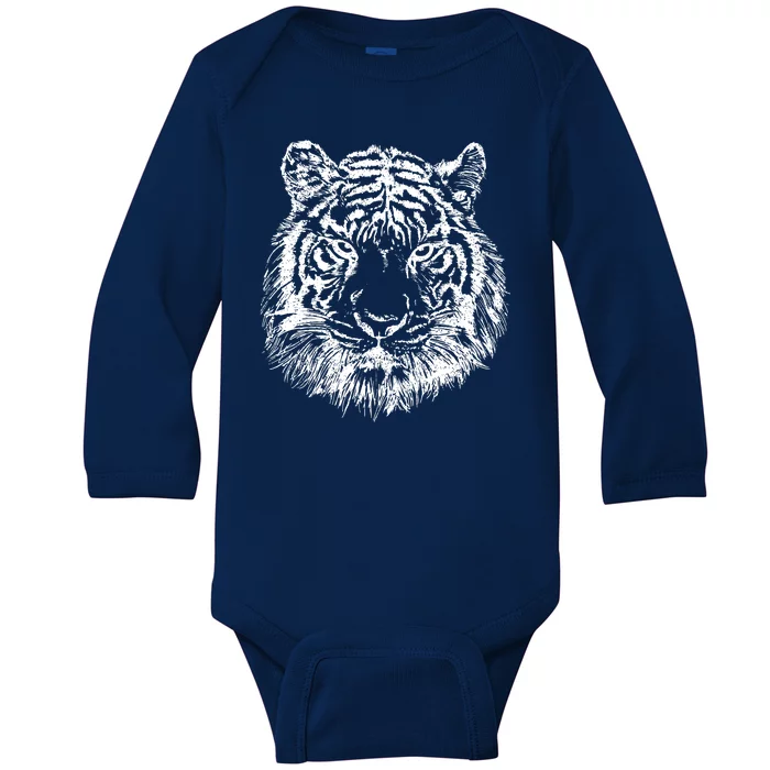 Tiger Cool Design Baby Long Sleeve Bodysuit