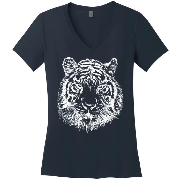 Tiger Cool Design Women's V-Neck T-Shirt