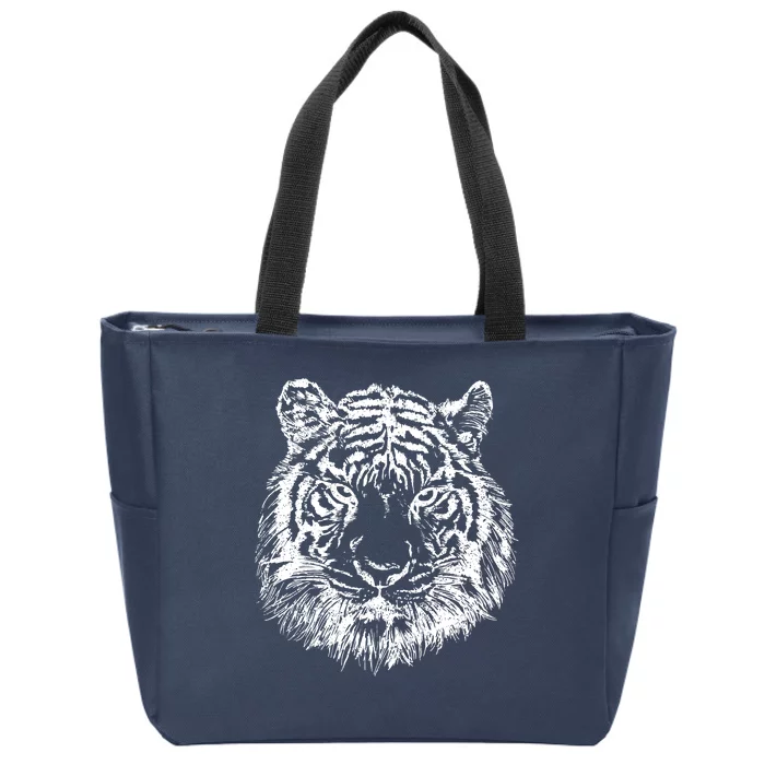 Tiger Cool Design Zip Tote Bag