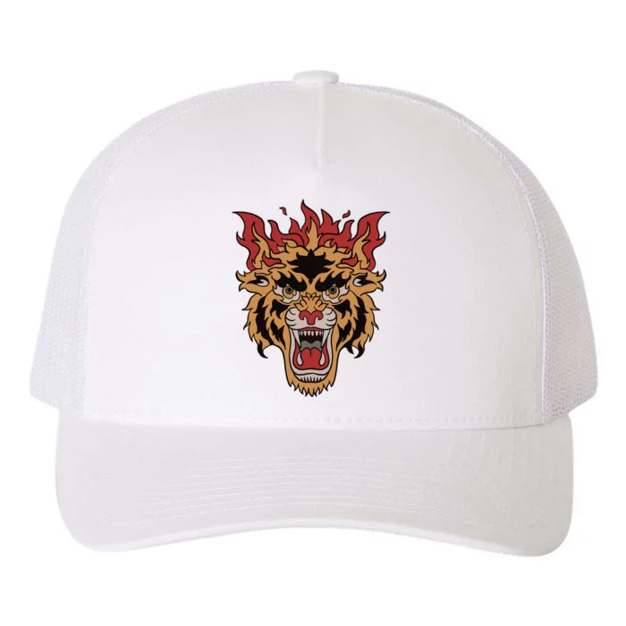 Tiger Flames Yupoong Adult 5-Panel Trucker Hat