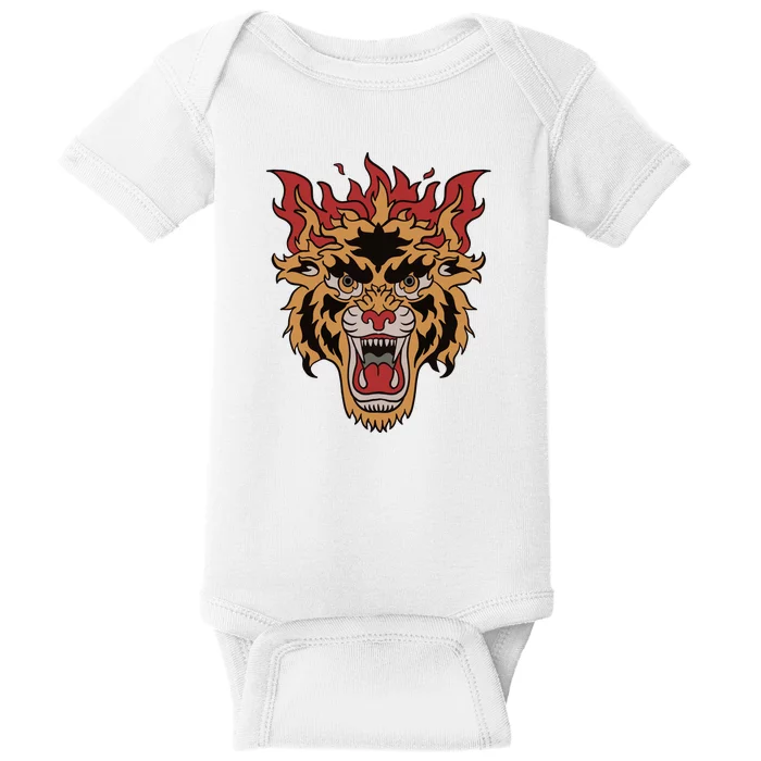 Tiger Flames Baby Bodysuit