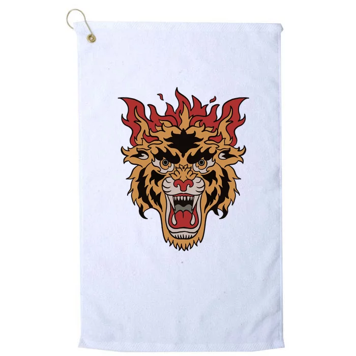 Tiger Flames Platinum Collection Golf Towel