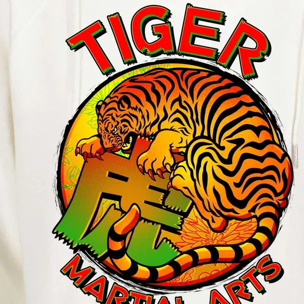 Tiger Martial Arts Womens Funnel Neck Pullover Hood