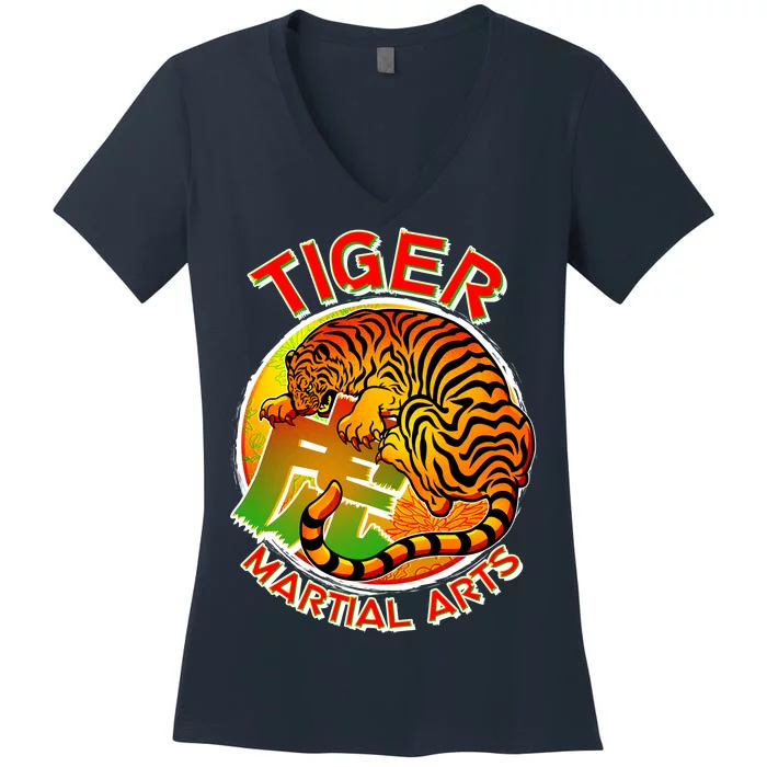 Tiger Martial Arts Women's V-Neck T-Shirt