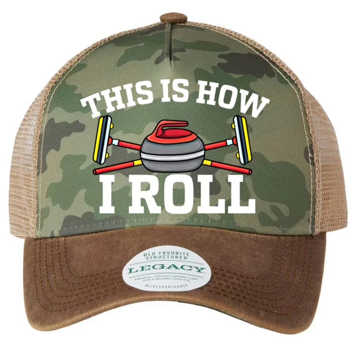 This Is How I Roll Broom Curler Ice Sports Lover Curling Gift Legacy Tie Dye Trucker Hat