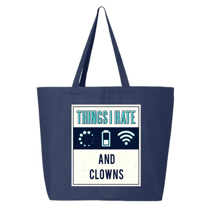 Things I Hate Programmer Nerd Gift Introvert Clown Hater Gift 25L Jumbo Tote