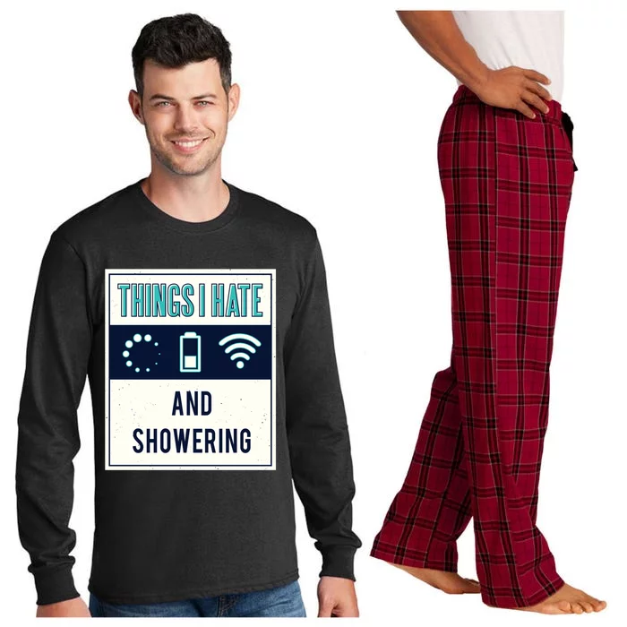 Things I Hate Programmer Nerd Gift Introvert Hate Shower Gift Long Sleeve Pajama Set