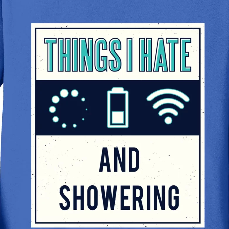 Things I Hate Programmer Nerd Gift Introvert Hate Shower Gift Kids Long Sleeve Shirt