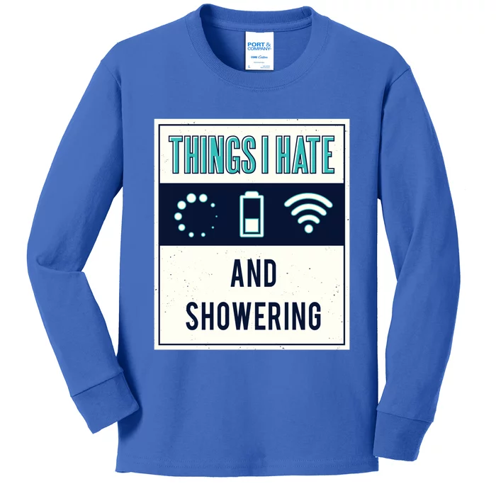 Things I Hate Programmer Nerd Gift Introvert Hate Shower Gift Kids Long Sleeve Shirt