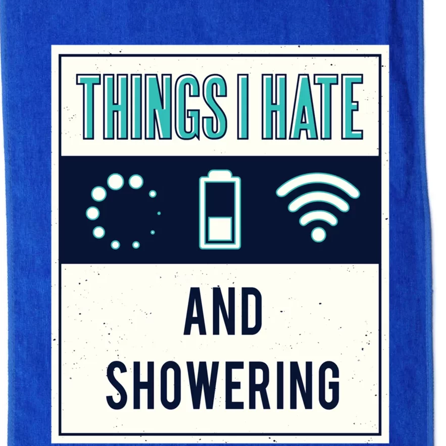 Things I Hate Programmer Nerd Gift Introvert Hate Shower Gift Platinum Collection Golf Towel