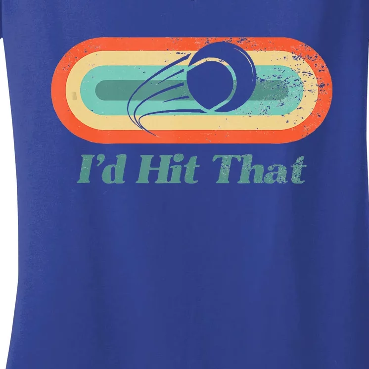 Tennis I'd Hit That Funny Design Tank Top Women's V-Neck T-Shirt