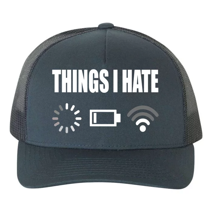 Things I Hate Programmer Outfit Gamer Fun Gift Idea Gift Yupoong Adult 5-Panel Trucker Hat