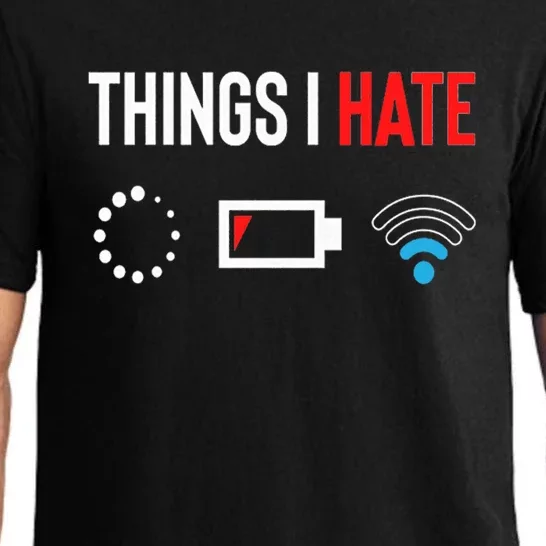 Things I Hate Programmer Outfit Gamer Fun Gift Idea Gift Pajama Set