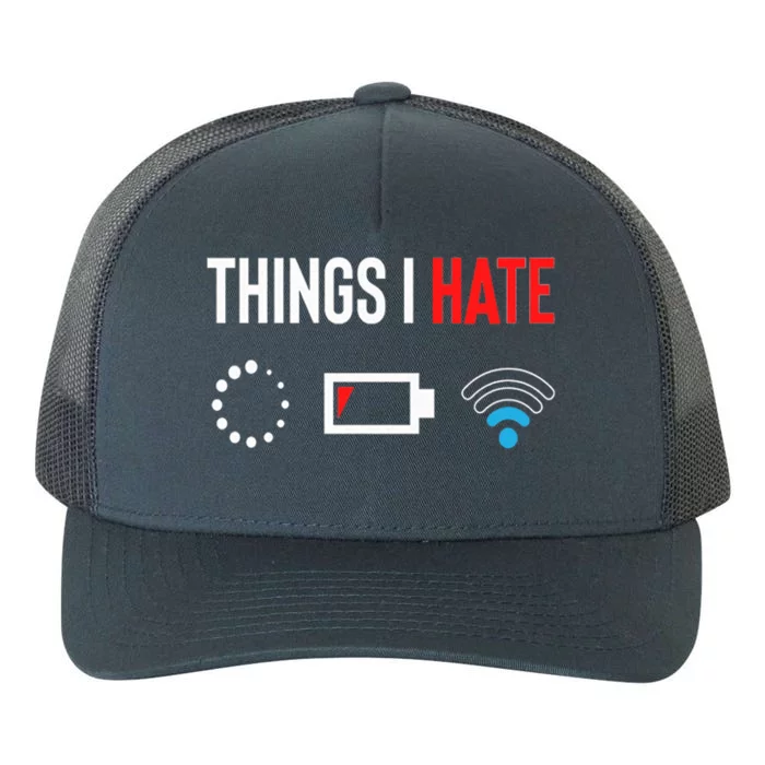 Things I Hate Programmer Outfit Gamer Fun Gift Idea Gift Yupoong Adult 5-Panel Trucker Hat