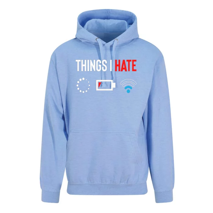 Things I Hate Programmer Outfit Gamer Fun Gift Idea Gift Unisex Surf Hoodie