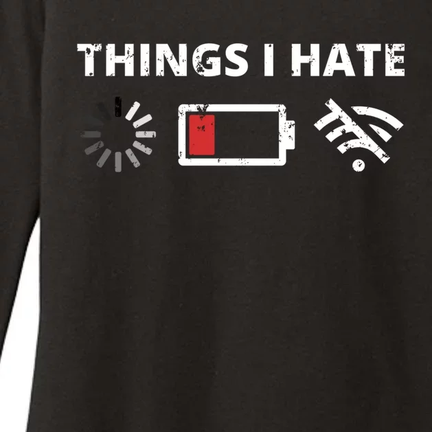 Things I Hate Programmer Outfit Gamer Fun Gift Funny Gift Womens CVC Long Sleeve Shirt