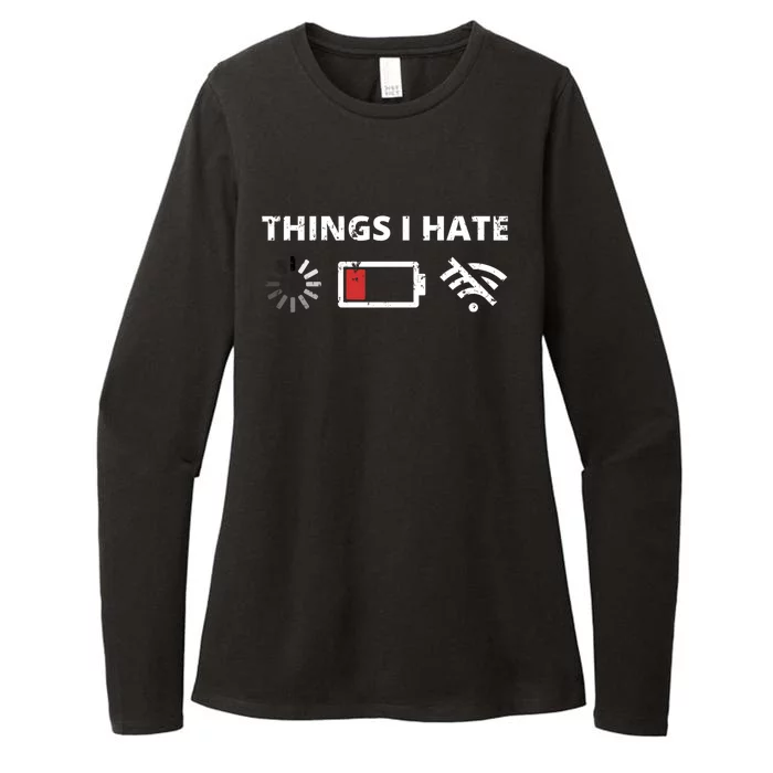 Things I Hate Programmer Outfit Gamer Fun Gift Funny Gift Womens CVC Long Sleeve Shirt