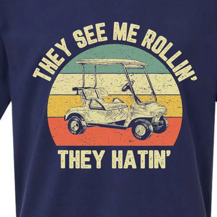 This is How I Roll Golf Cart Funny Golfers Sueded Cloud Jersey T-Shirt