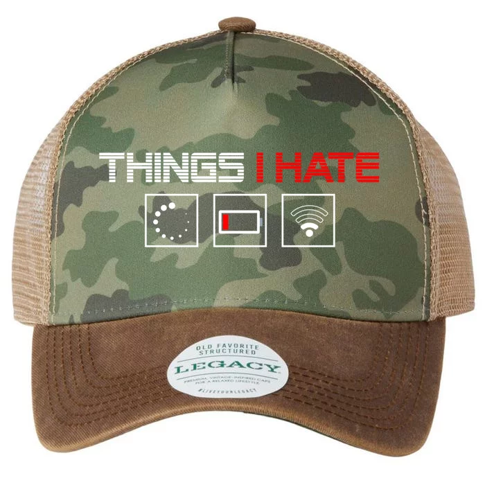 Things I Hate Programmer Outfit Gamer Fun Funny Gift Idea And Gaming Meaningful Legacy Tie Dye Trucker Hat