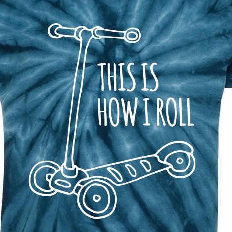 This Is How I Roll Scooter Kids Tie-Dye T-Shirt