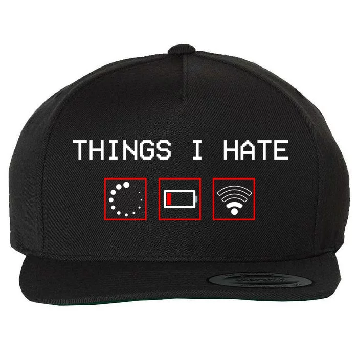 Things I Hate Programmer Outfit Gamer Fun Funny Gift Idea And Gaming Gift Wool Snapback Cap