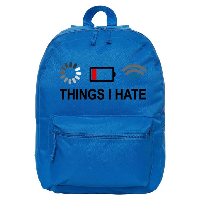 Things I Hate Funny Programmer Gamer Computer Nerd Streaming Funny Gift 16 in Basic Backpack