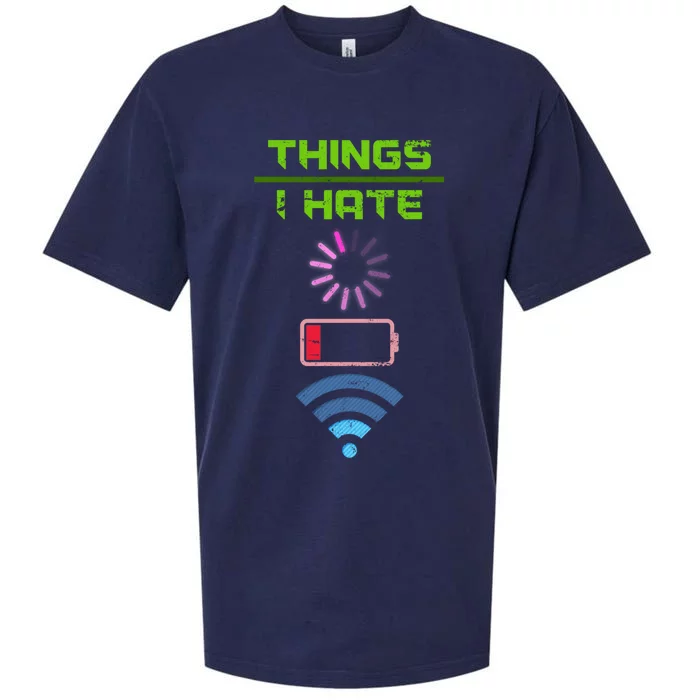 Things I Hate Programmer Gift Sueded Cloud Jersey T-Shirt