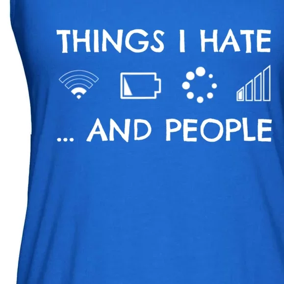 Things I Hate Funny Text Gift Ladies Essential Flowy Tank