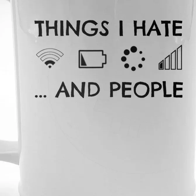 Things I Hate Funny Text Gift Front & Back Beer Stein