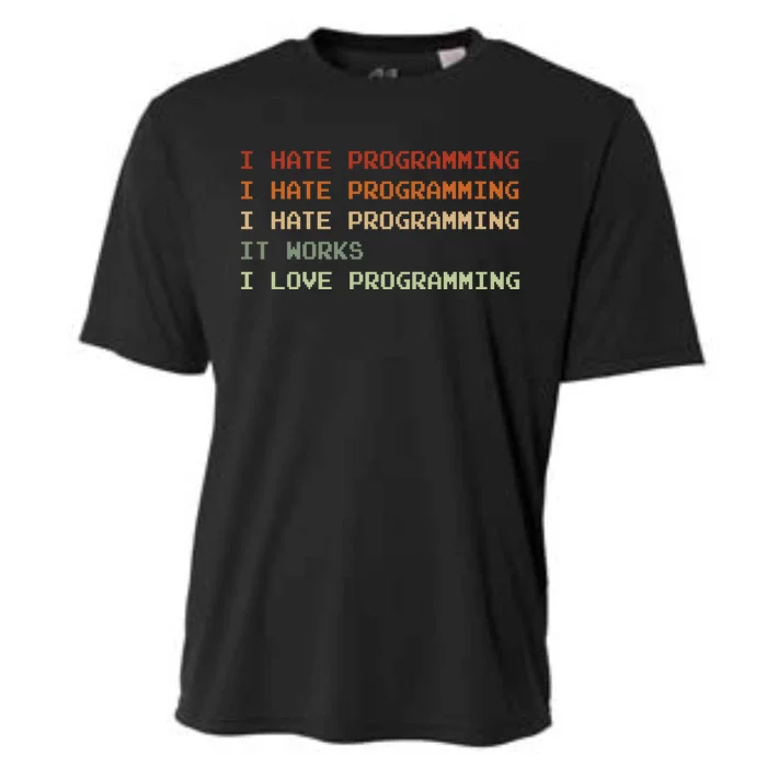 Things I Hate Programming Coder Coding Developer Software Funny Gift Cooling Performance Crew T-Shirt