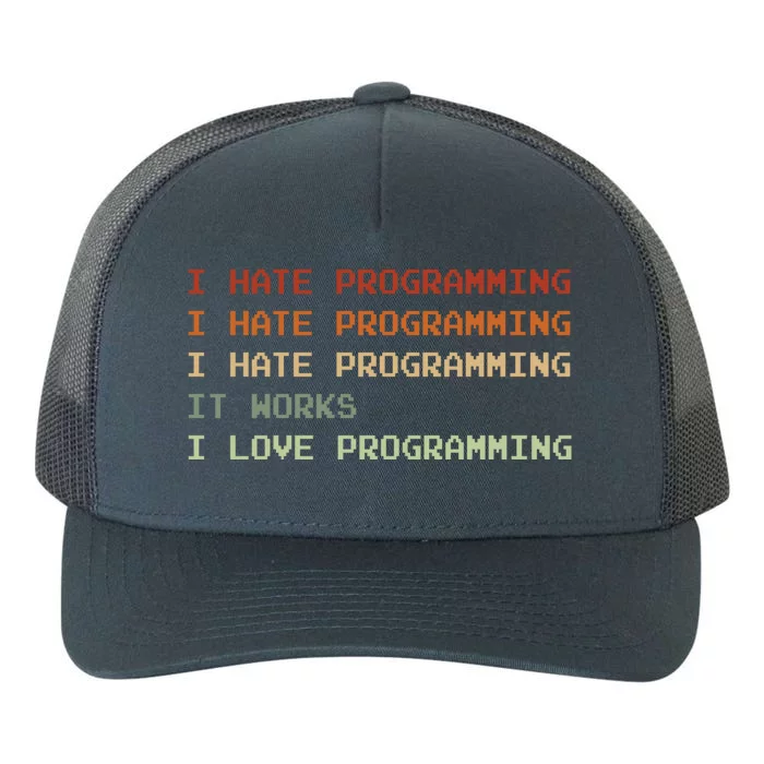 Things I Hate Programming Coder Coding Developer Software Funny Gift Yupoong Adult 5-Panel Trucker Hat