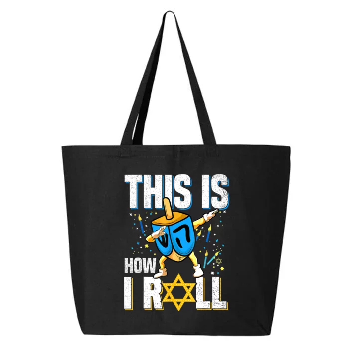 This Is How I Roll Hanukkah Dreidel Chanukah Jew Gift 25L Jumbo Tote