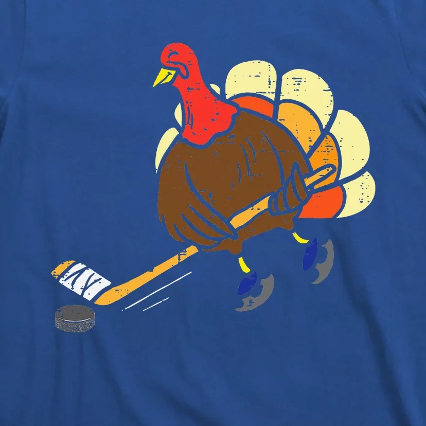 Turkey Ice Hockey Funny Thanksgiving Sport T-Shirt