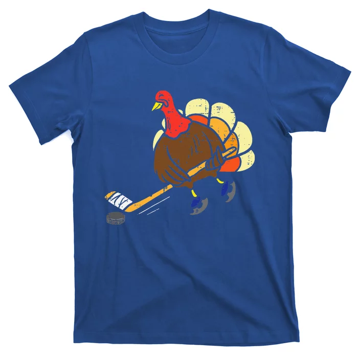 Turkey Ice Hockey Funny Thanksgiving Sport T-Shirt