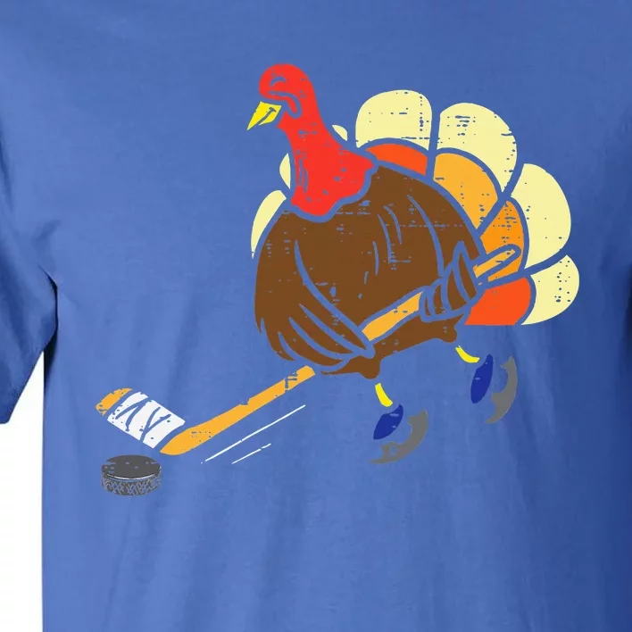 Turkey Ice Hockey Funny Thanksgiving Sport Tall T-Shirt