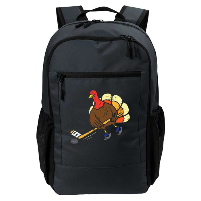 Turkey Ice Hockey Funny Thanksgiving Sport Daily Commute Backpack